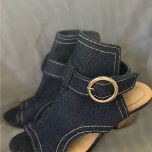 Denim Buckle Sandals